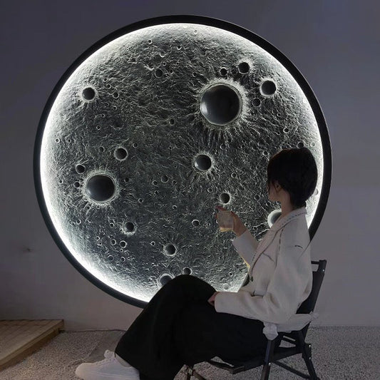 3D relief Moon Wall Lamp