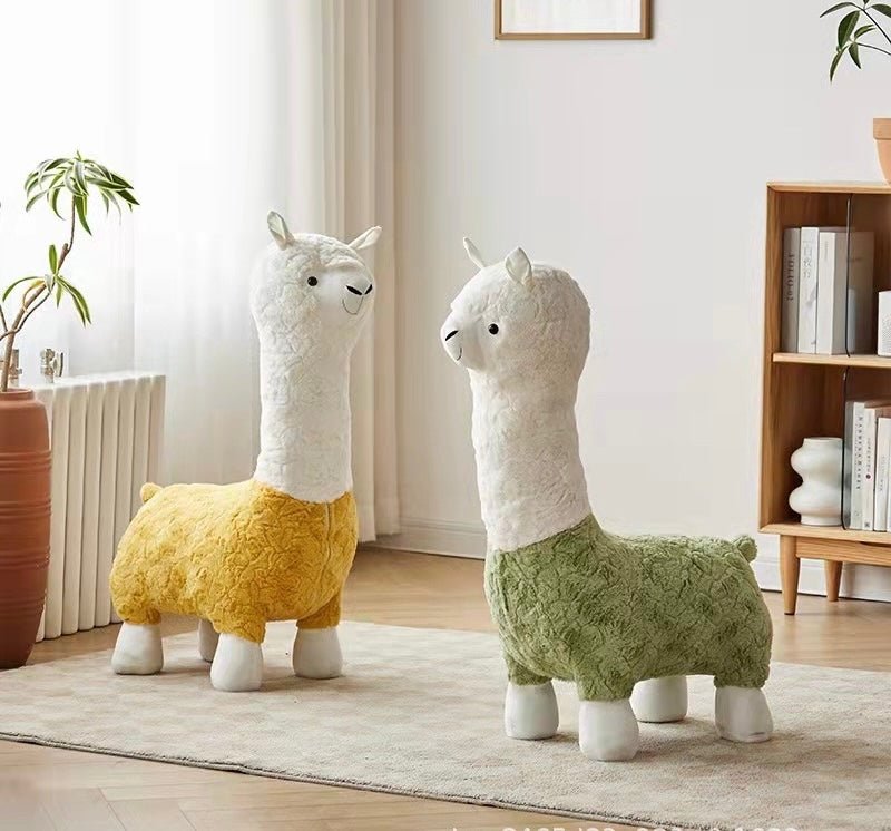 Alpaca design kids stool