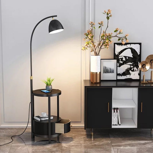 Baracela black floor lamp