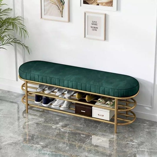 Bench Footstool with shoes shelves