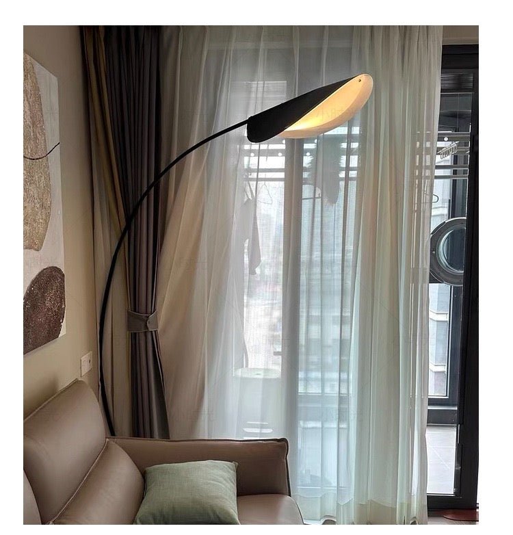 Black arch floor lamp