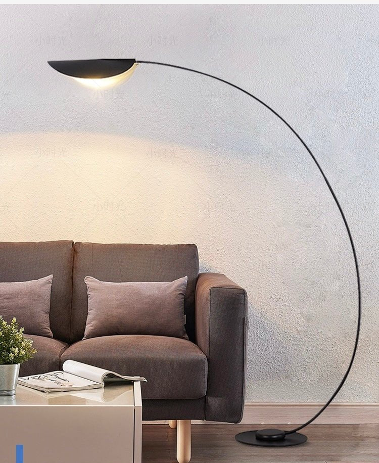 Black arch floor lamp