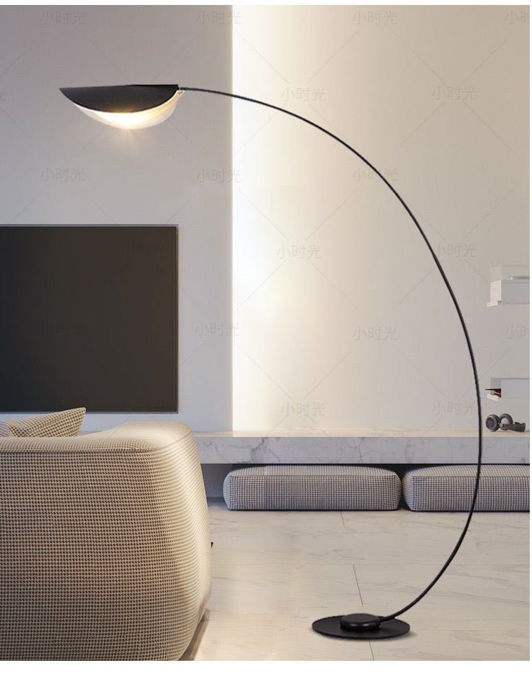 Black arch floor lamp