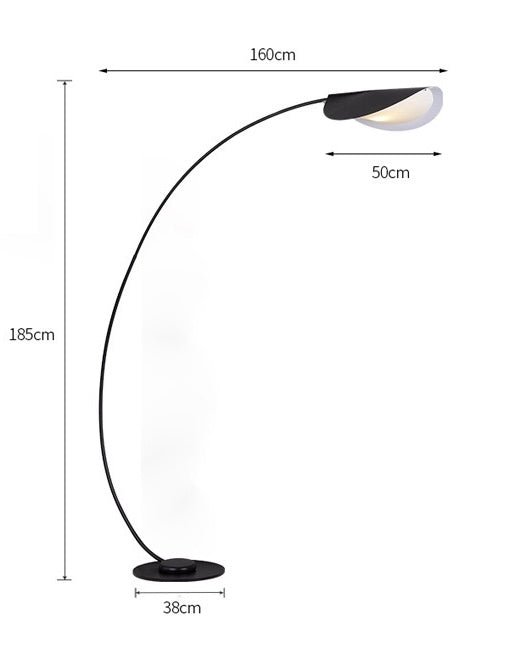 Black arch floor lamp