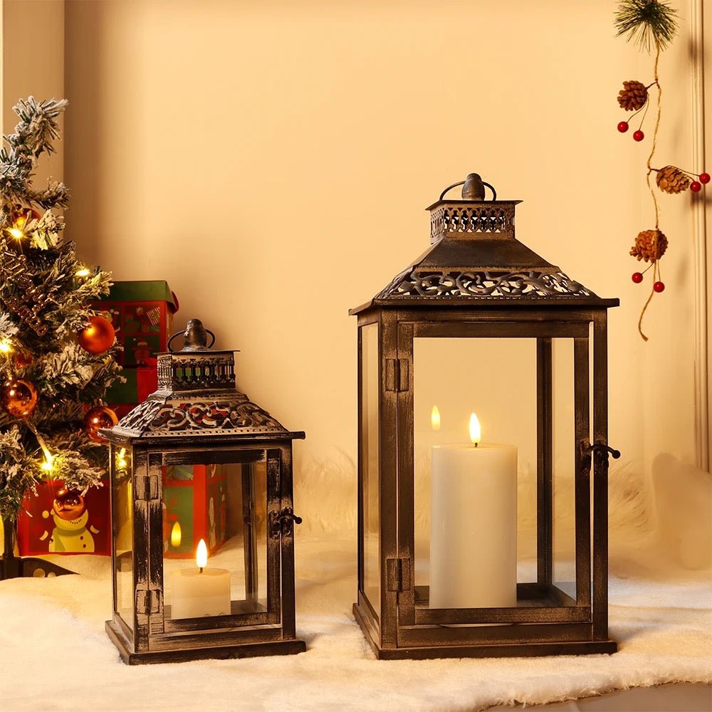 Black Moroccan design Lanterns set