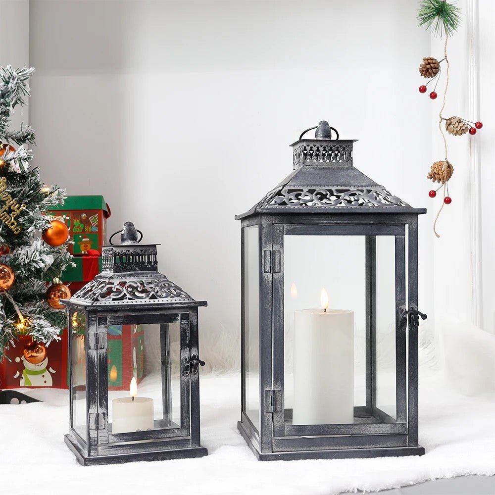 Black Moroccan design Lanterns set