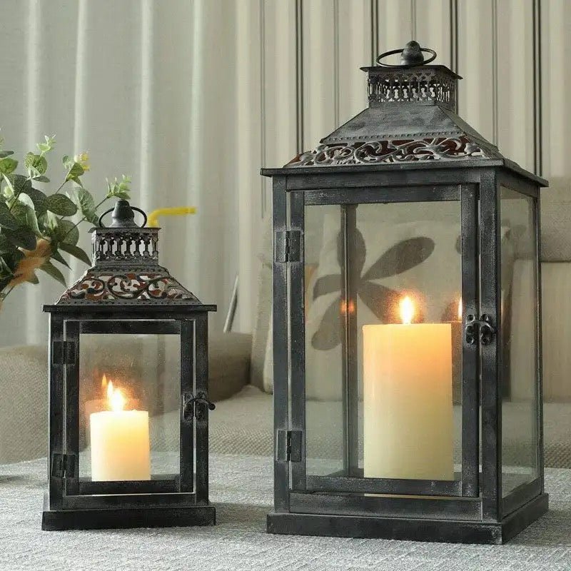 Black Moroccan design Lanterns set