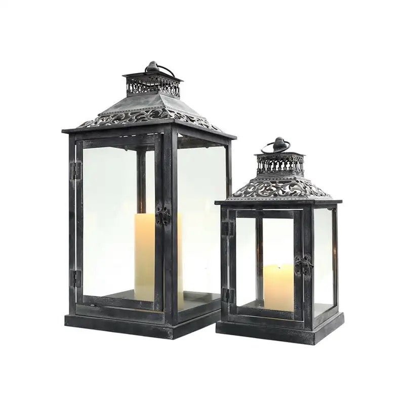 Black Moroccan design Lanterns set