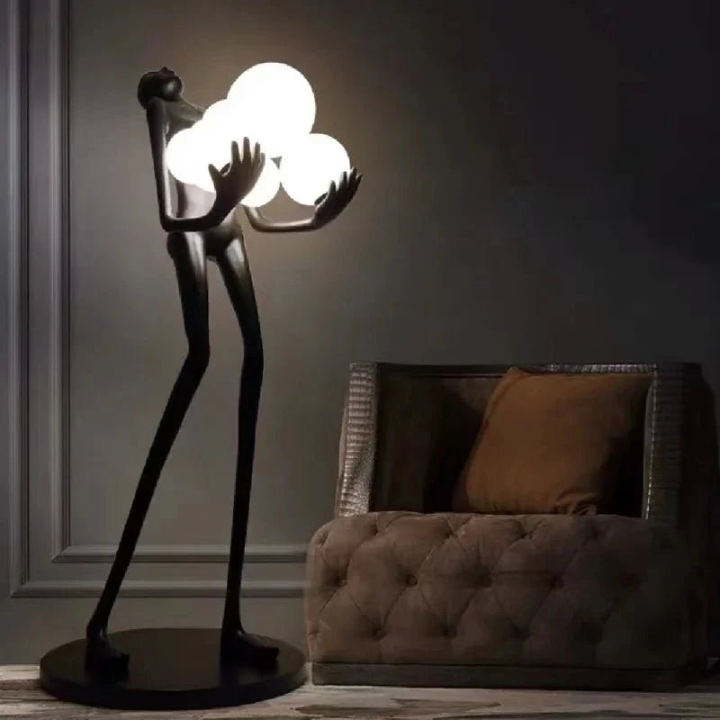 Black novelty floor lamp