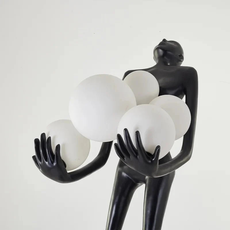 Black novelty floor lamp