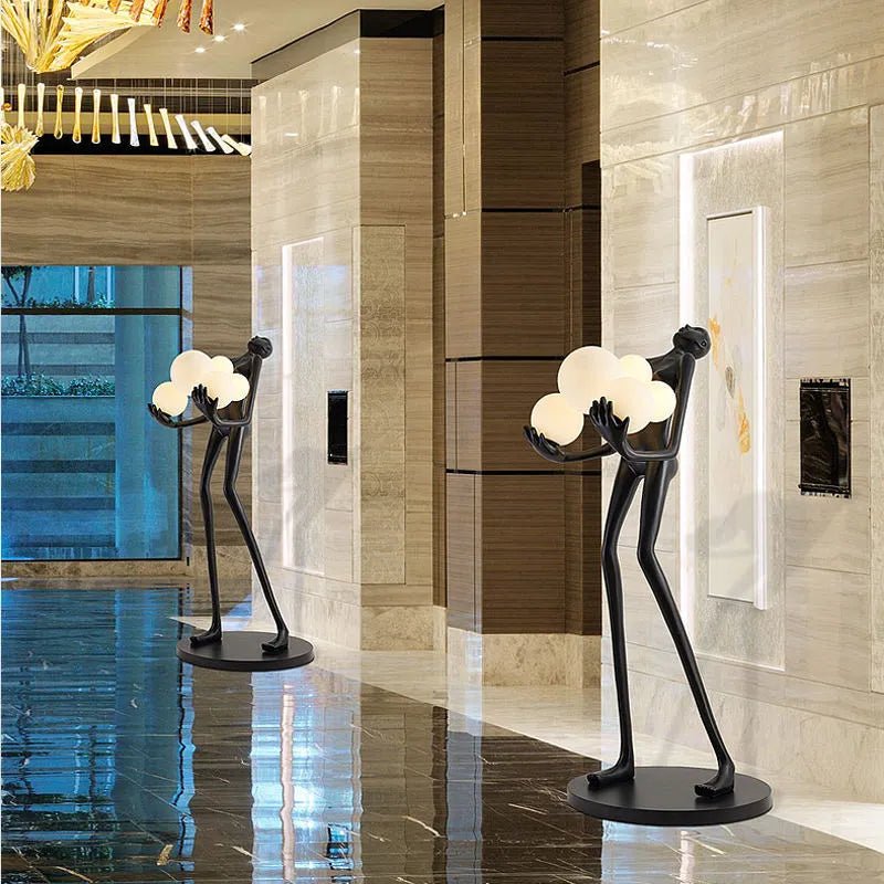 Black novelty floor lamp