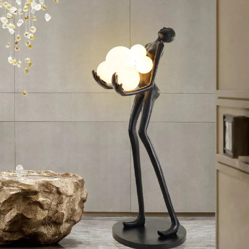 Black novelty floor lamp