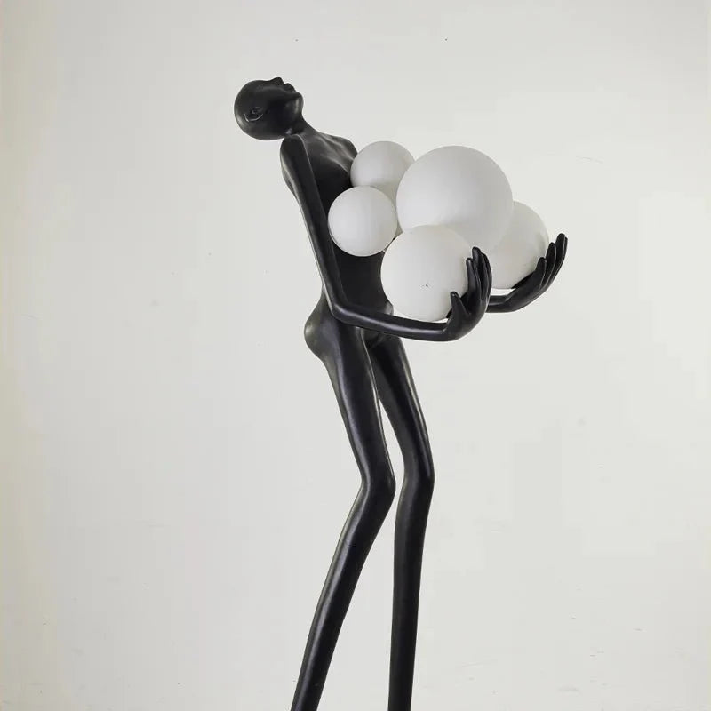 Black novelty floor lamp