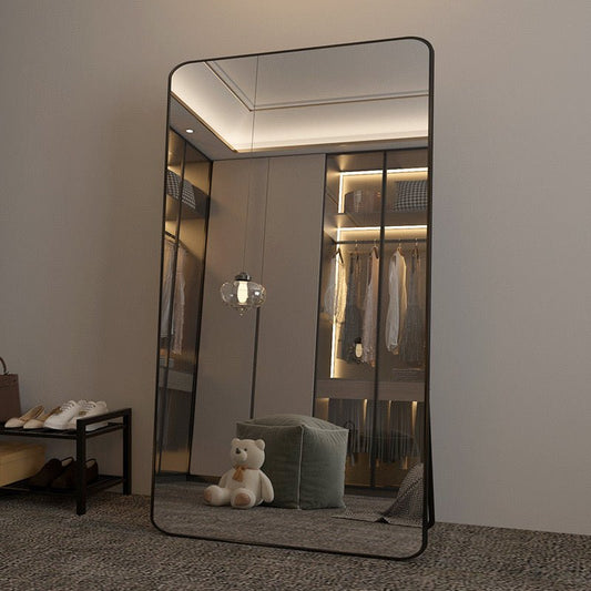 Black rectangular aluminum floor Mirror 114416