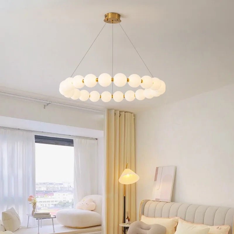 Bubble ring chandelier