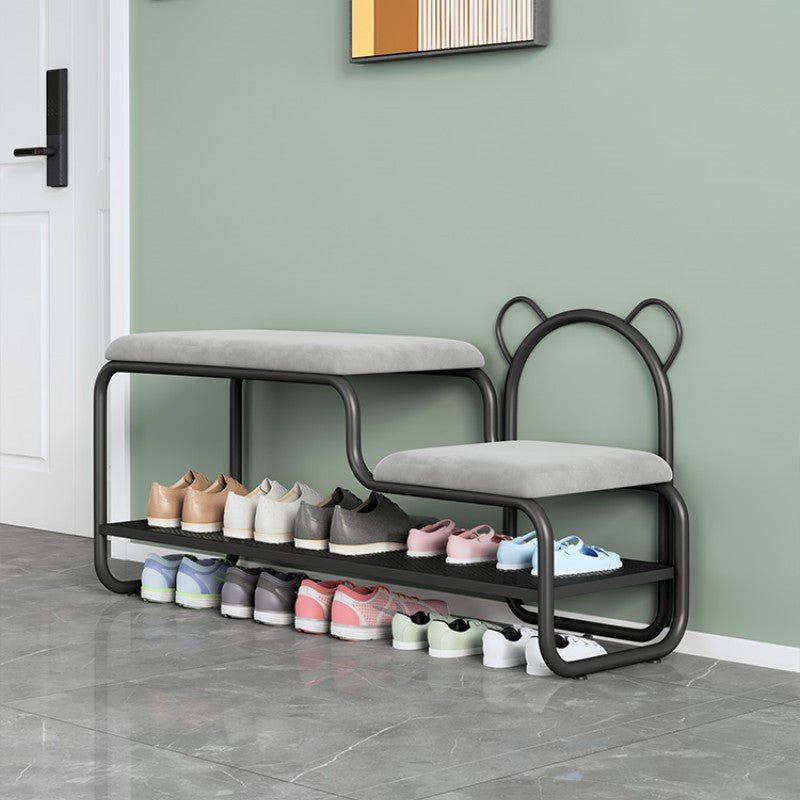 Bunor footstool with shoes shelf