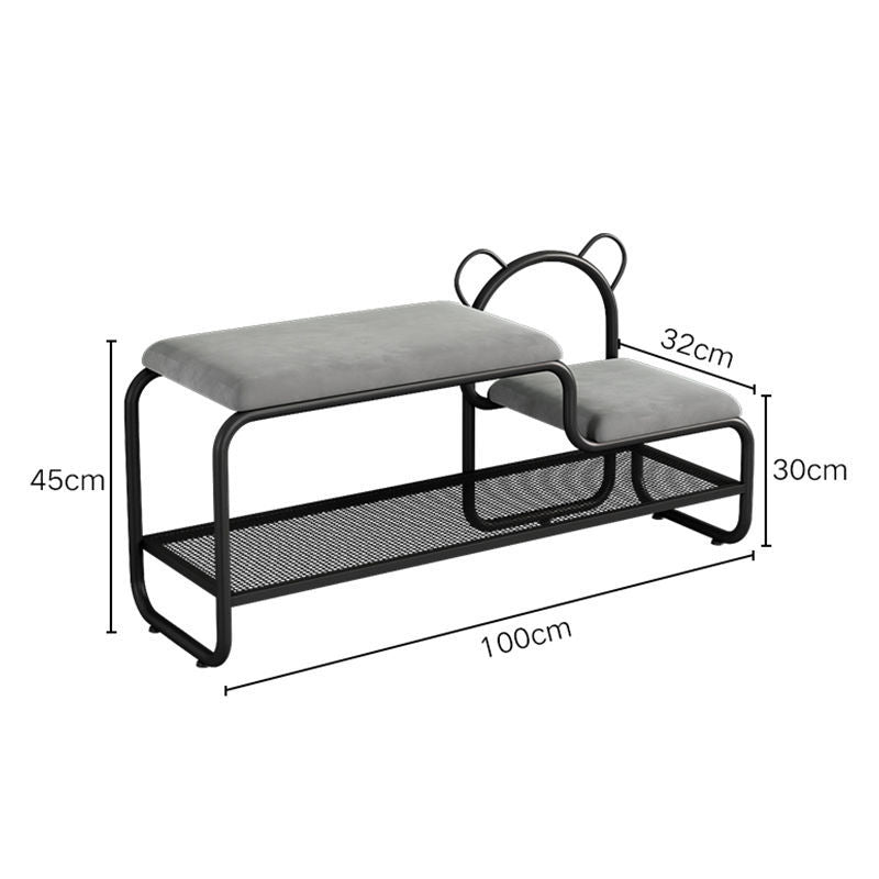 Bunor footstool with shoes shelf