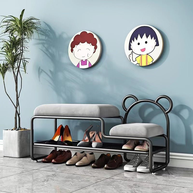 Bunor footstool with shoes shelf