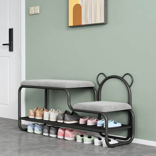 Bunor footstool with shoes shelf - SHAGHAF HOME