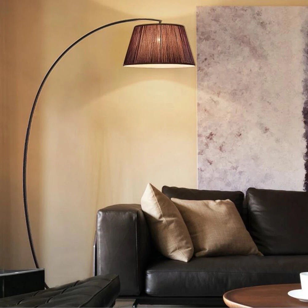 Curve style black floor lamp