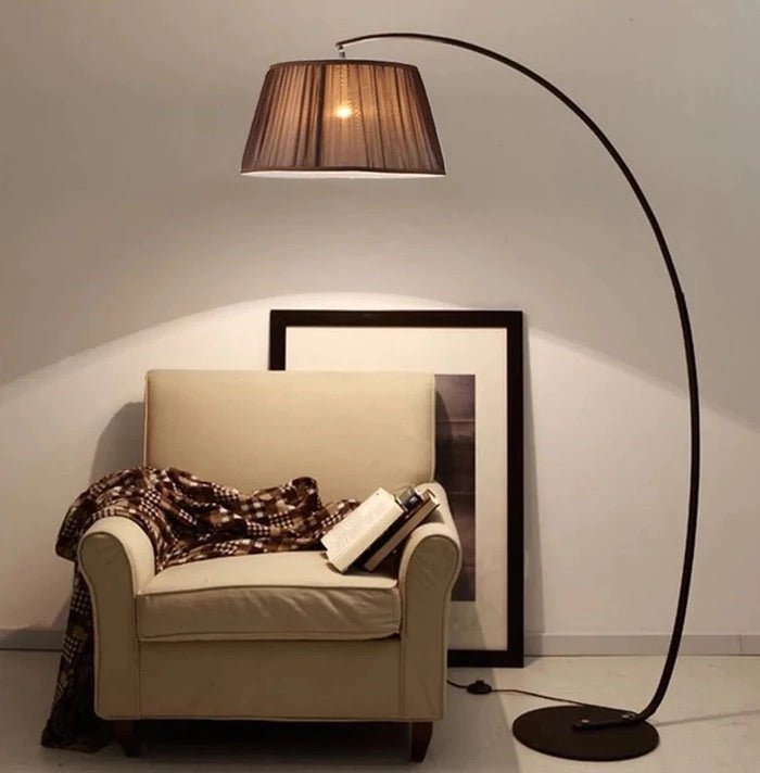 Curve style black floor lamp