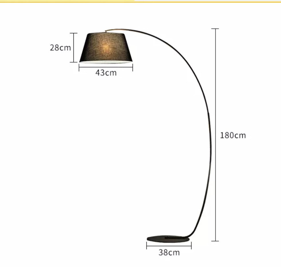 Curve style black floor lamp