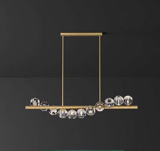 Diamond line dining chandelier