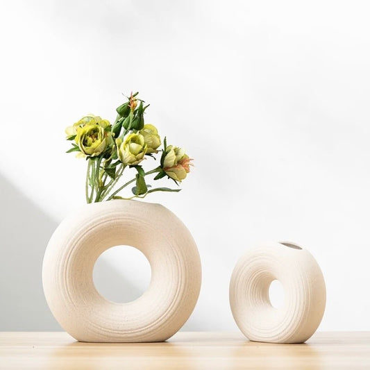 Donut Circle Ceramic Vase