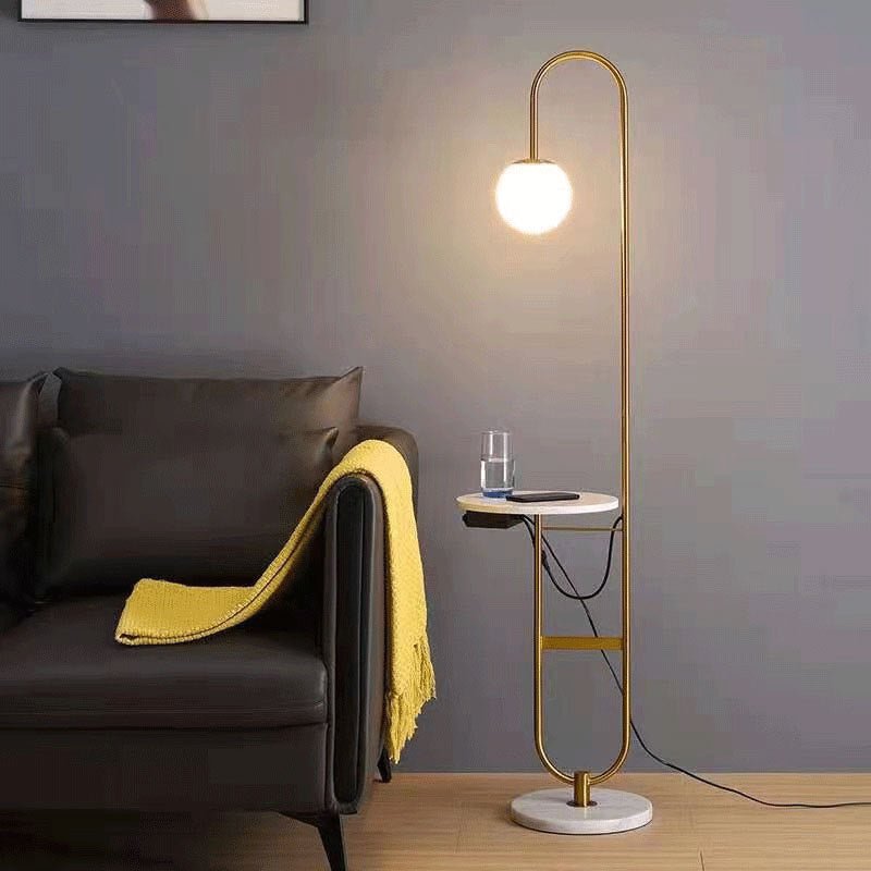 Double Marble floor lamp