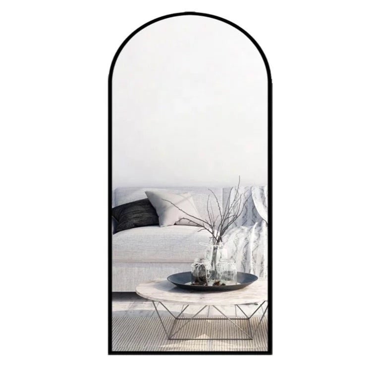 Full Length Half Moon Arch Mirror (Black)