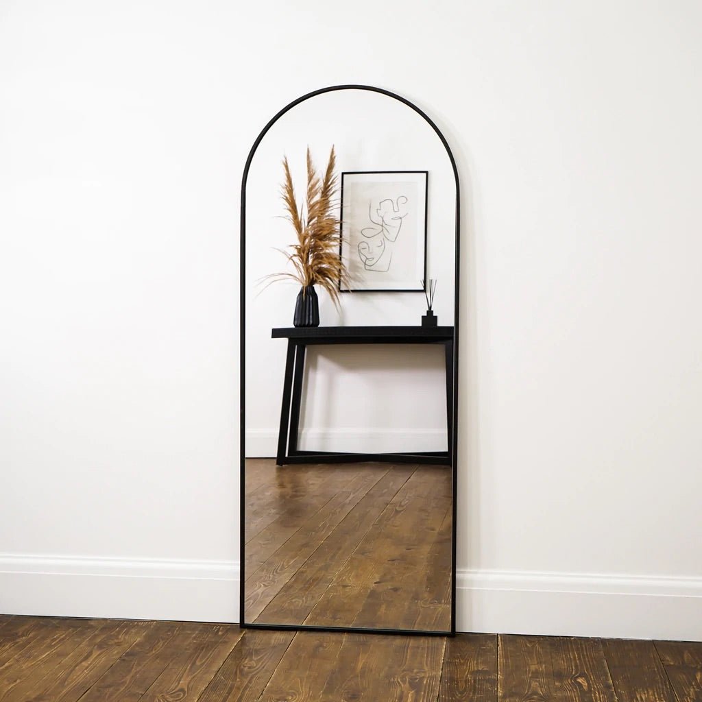 Full Length Half Moon Arch Mirror (Black)