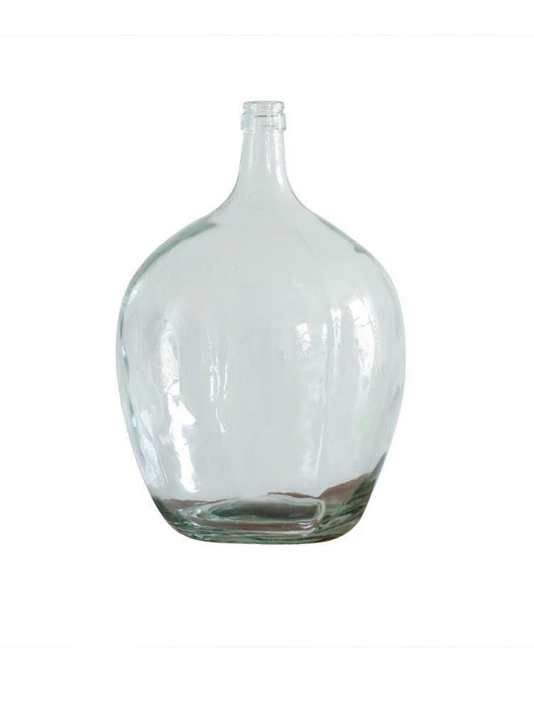 Large Clear Glass Floor Vase