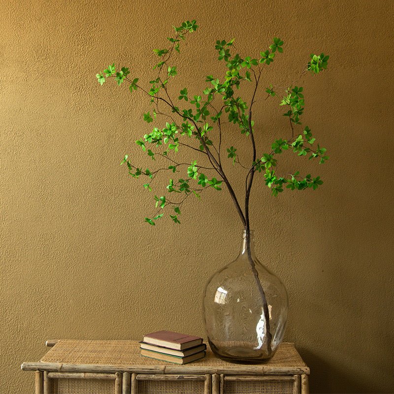 Large Clear Glass Floor Vase