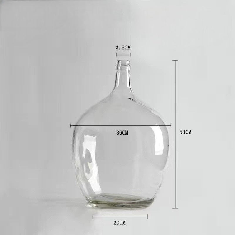 Large Clear Glass Floor Vase