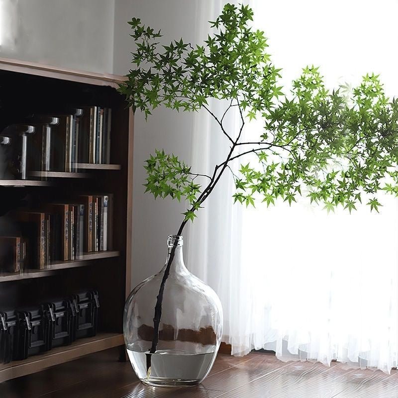 Large Clear Glass Floor Vase