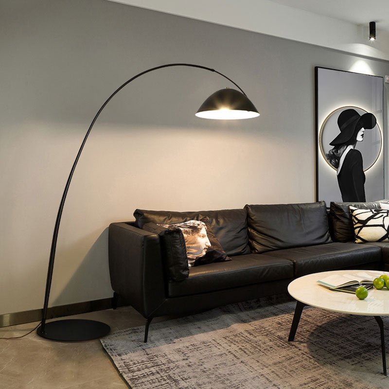 Large half moon floor lamp