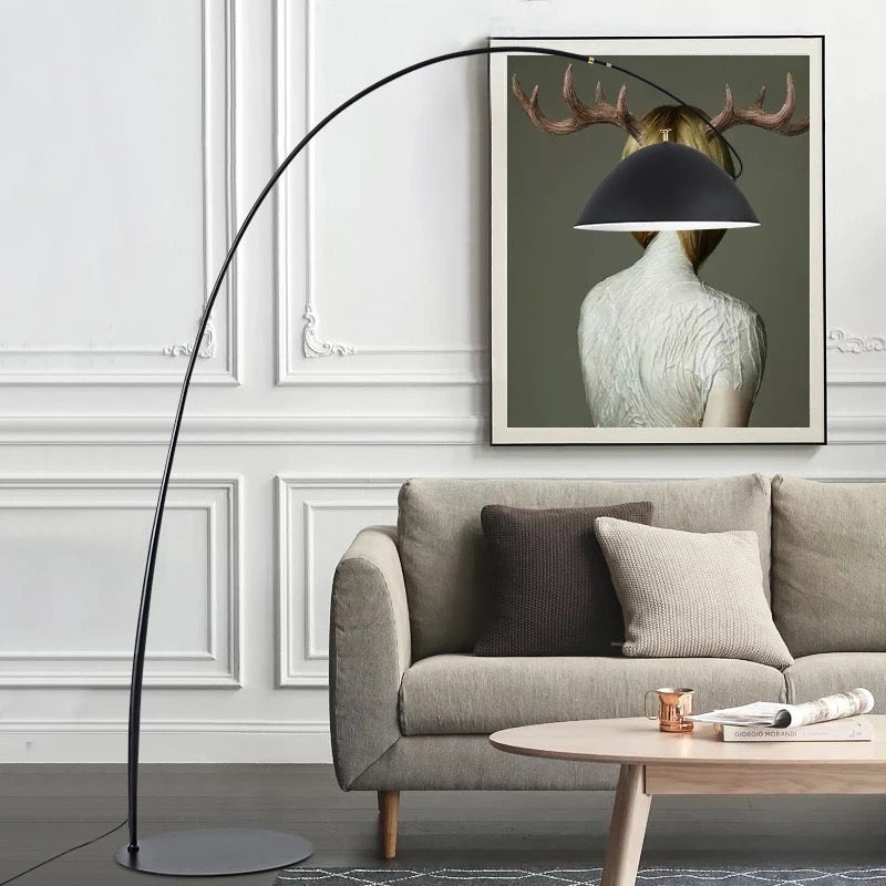 Large half moon floor lamp