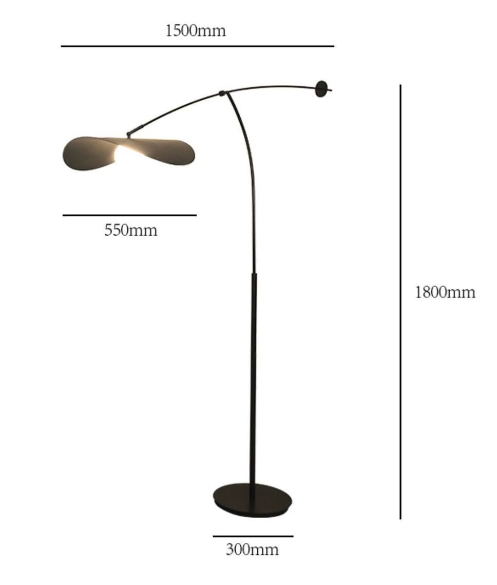 Lumya black floor lamp