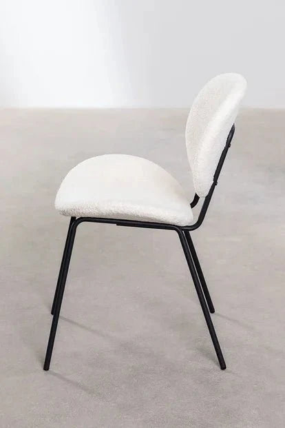 Lutia Boucle Curvy dining chair