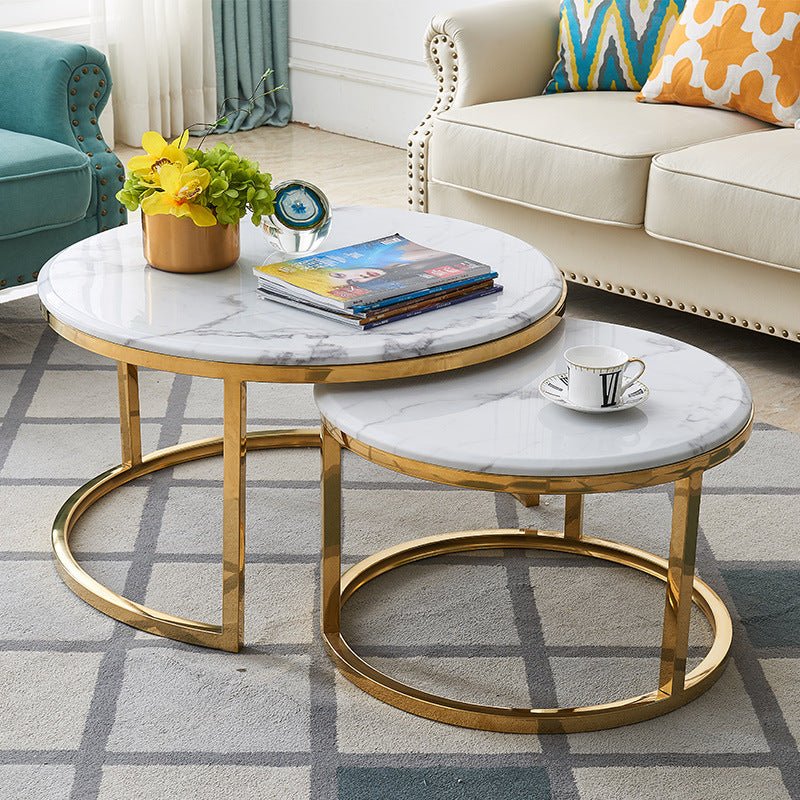 Marble coffee table set