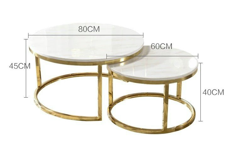 Marble coffee table set