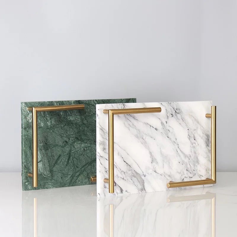 Marble L serving tray