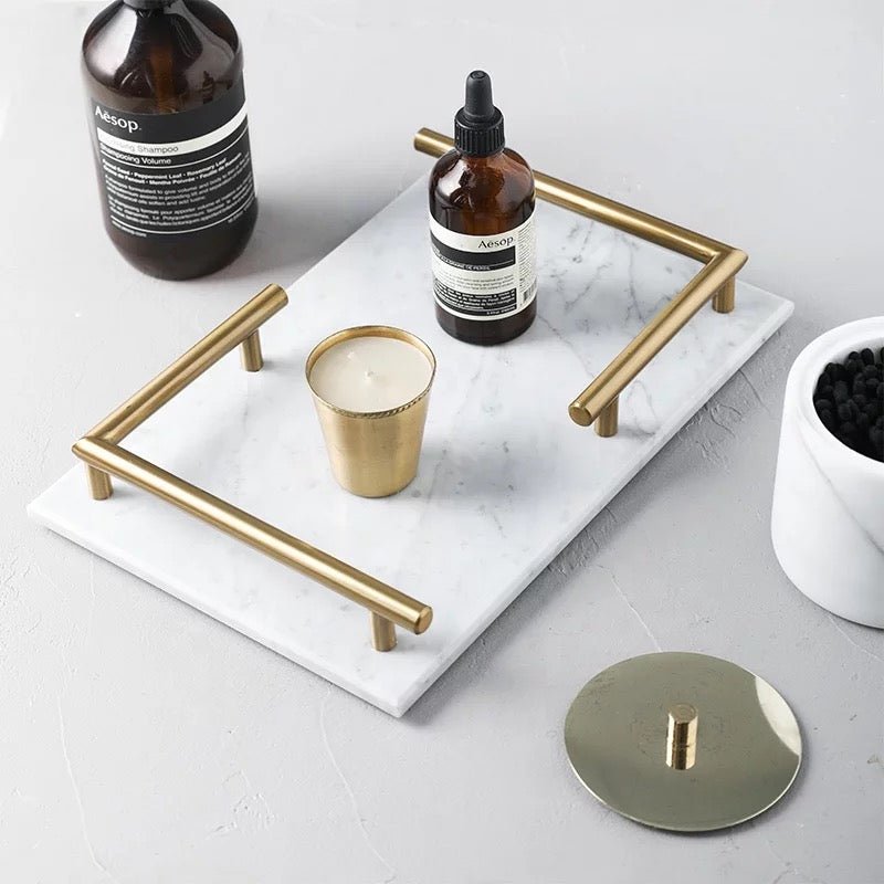 Marble L serving tray