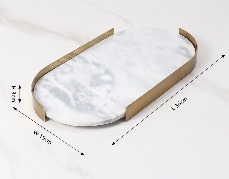 Marble oval tray