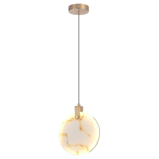 Marble texture round pendant light