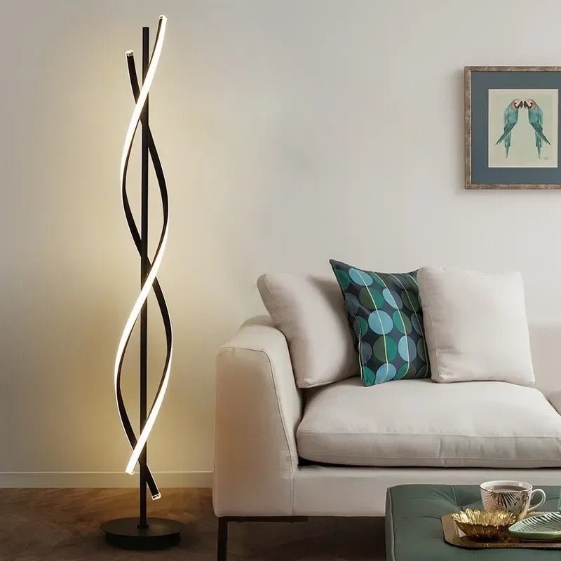 Metal Linear Shape Floor Lamp Modern Style