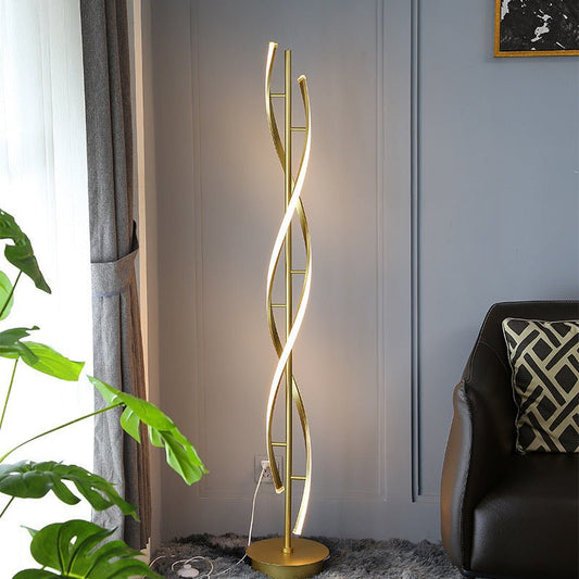 Metal Linear Shape Floor Lamp Modern Style - SHAGHAF HOME