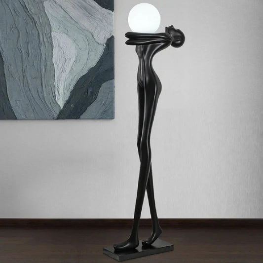 Micha standing women black floor lamp