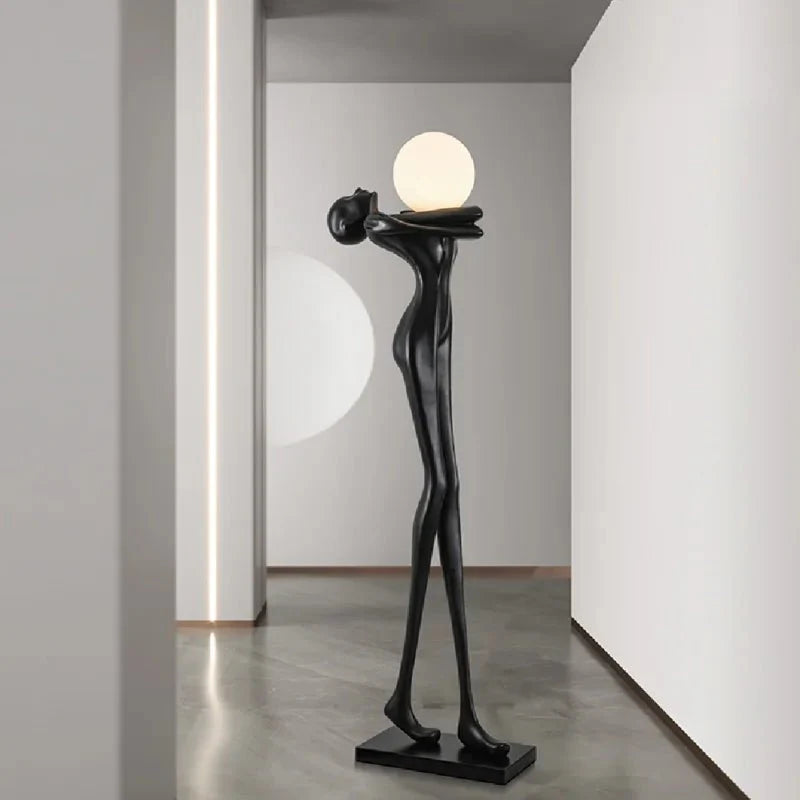 Micha standing women black floor lamp