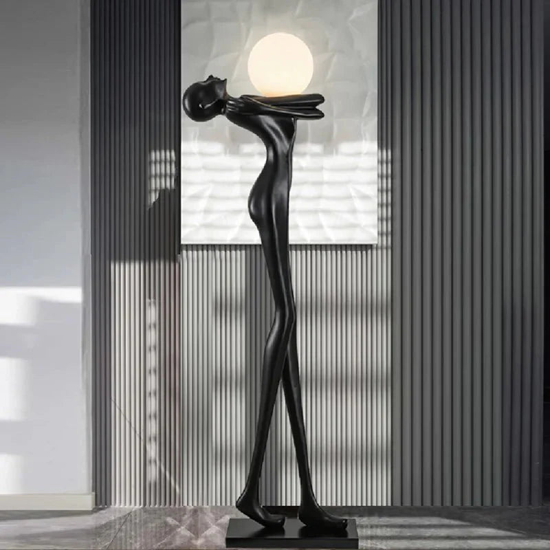 Micha standing women black floor lamp